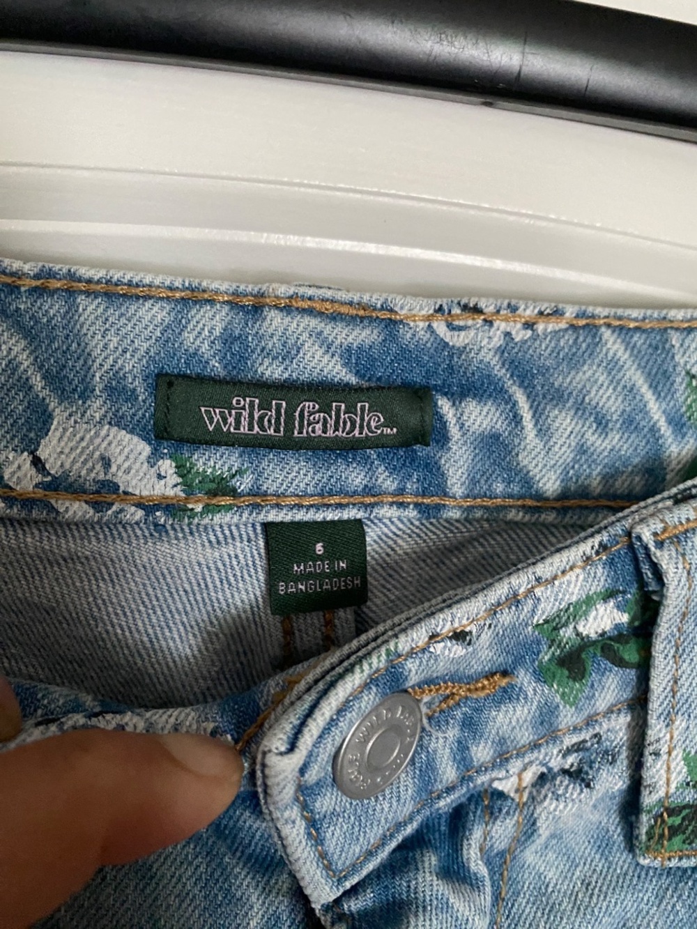 Wild fable 90s relaxed straight floral print jeans size 6 - Picture 4 of 4